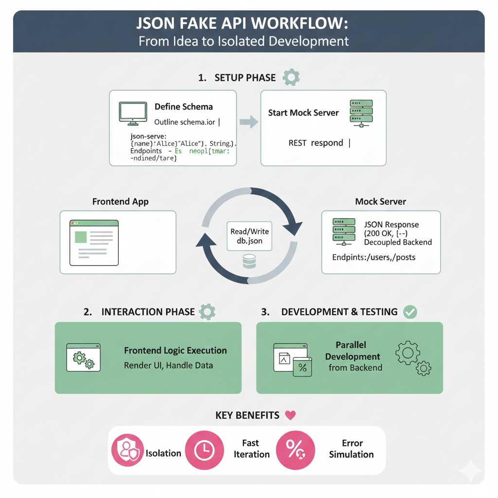 json fake api work flow